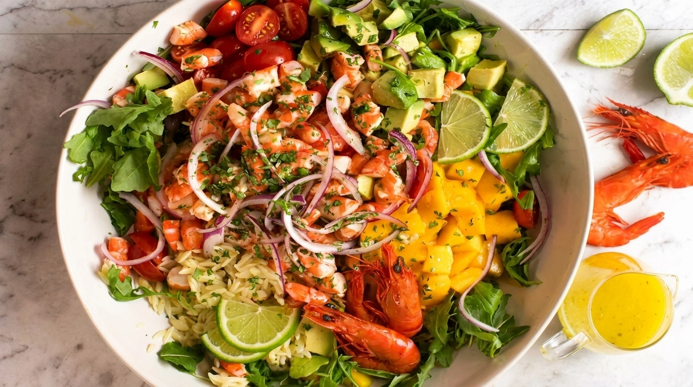 Räkor, Mango och Avokado Sommarsallad